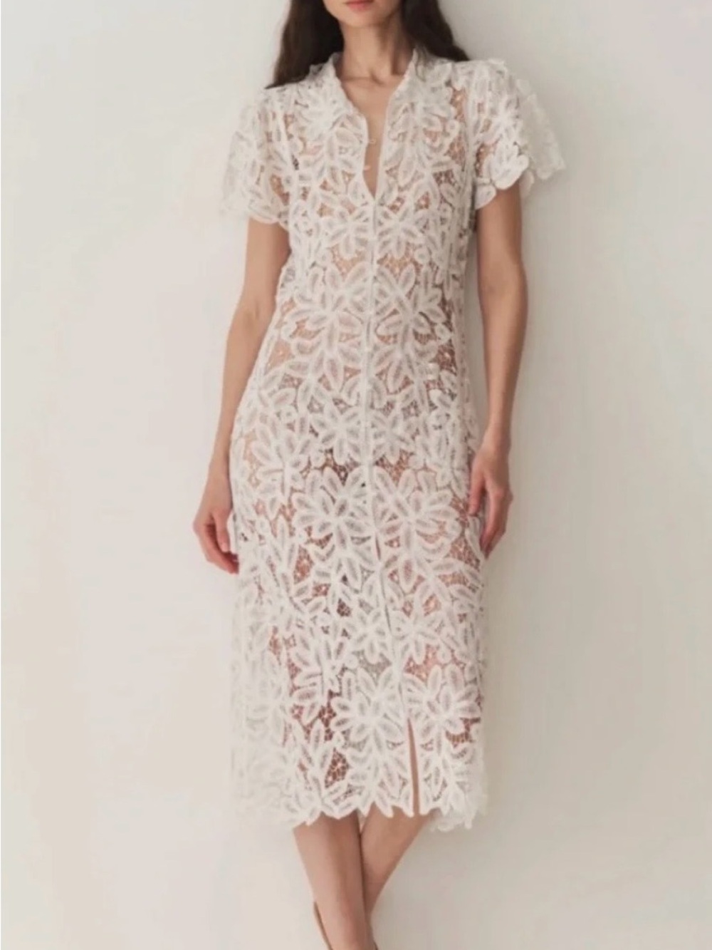 Doen Heirloom Etoile  Floral Lace Midi Dress NWT